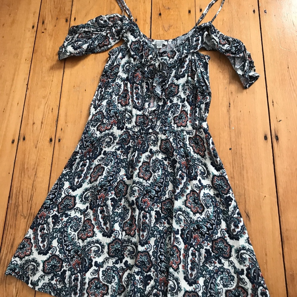 Floral cold shoulder dress